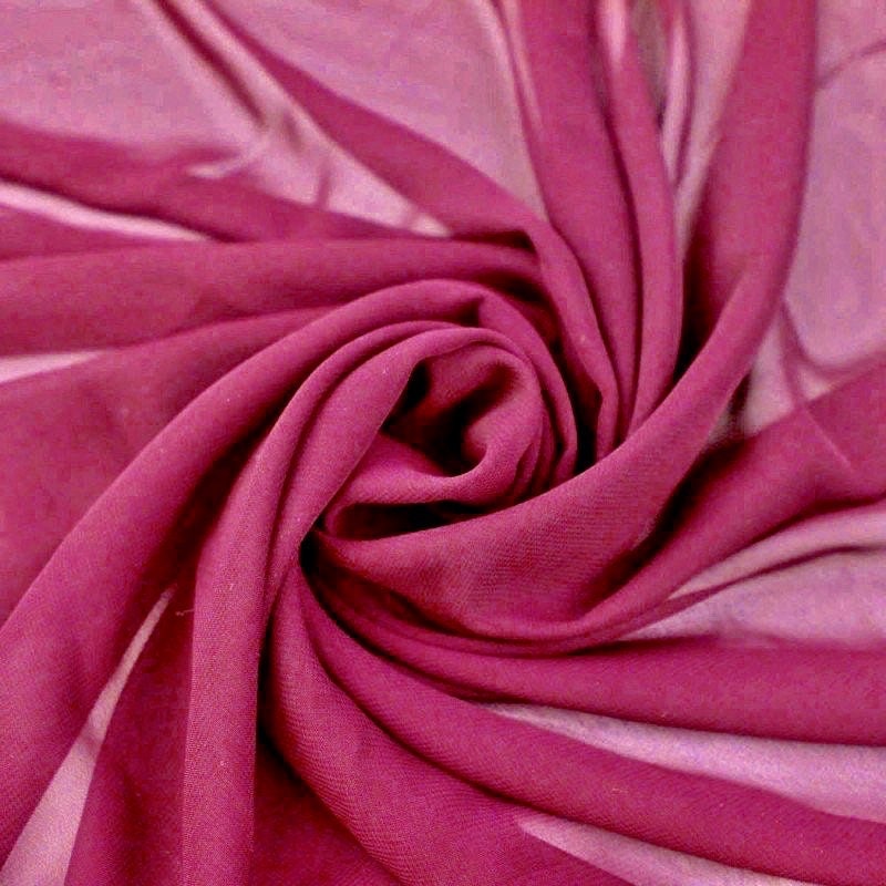 Danielle FUCHSIA Polyester Hi-Multi Chiffon Fabric by the Yard - 10075