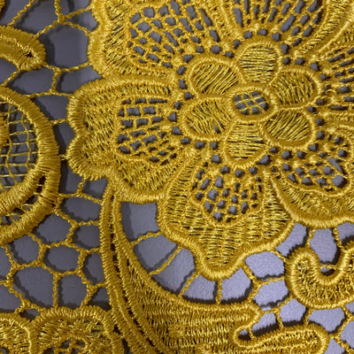 Maggie MUSTARD YELLOW Guipure Venice Heavy Lace Fabric by the Yard - 10019