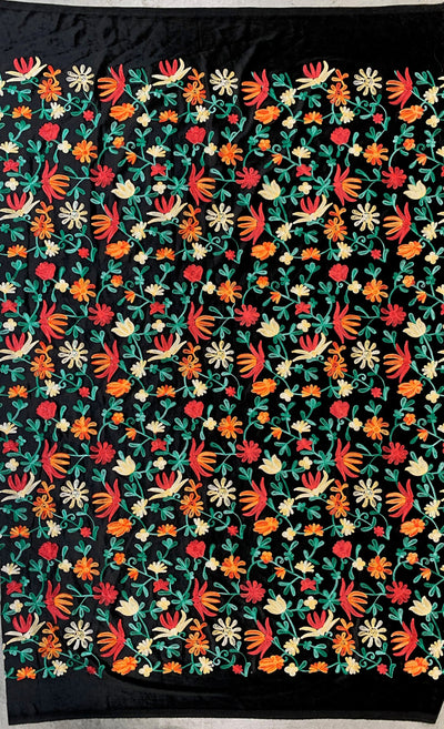Johanna EMBROIDERED FLORAL 1 Pattern Polyester Stretch Velvet Fabric by the Yard for Tops, Clothes, Dance Wear, Costumes, Crafts - 10167