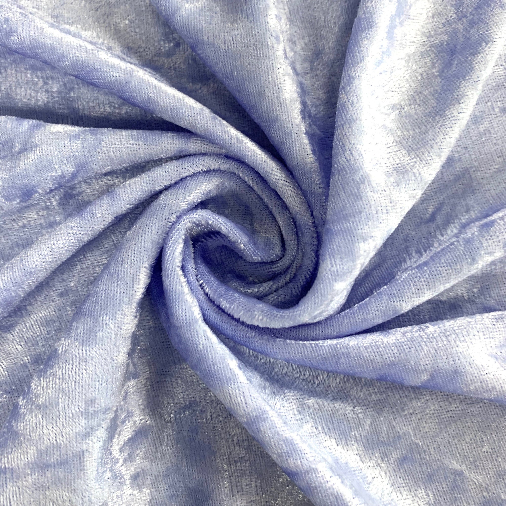 Mya BLUE LAVENDER Non-Wrinkle Mechanical Stretch Polyester Panne Velvet Fabric by the Yard - 10015