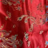 Hope DARK RED Dragon Brocade Chinese Satin Fabric by the Yard - 10040