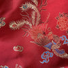 Hope DARK RED Dragon Brocade Chinese Satin Fabric by the Yard - 10040