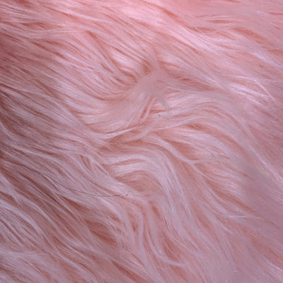 Eden LIGHT PINK Shaggy Long Pile Soft Faux Fur Fabric for Fursuit, Cosplay Costume, Photo Prop, Trim, Throw Pillow, Crafts