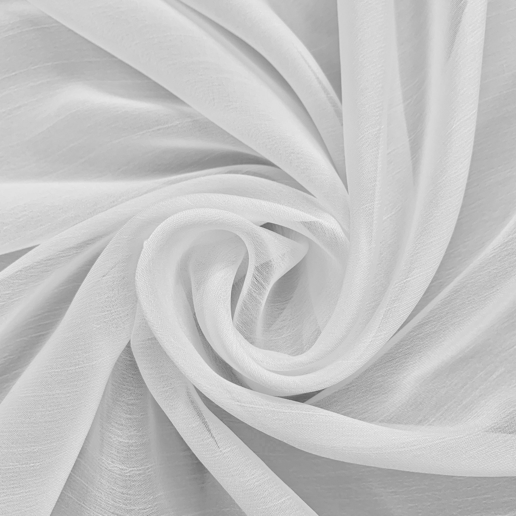 Jolene WHITE Polyester Two-Tone Chiffon Fabric by the Yard - 10135