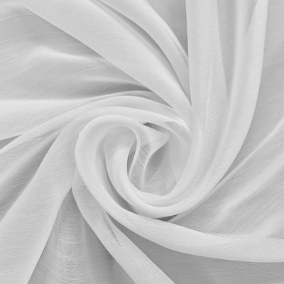 Jolene WHITE Polyester Two-Tone Chiffon Fabric by the Yard - 10135