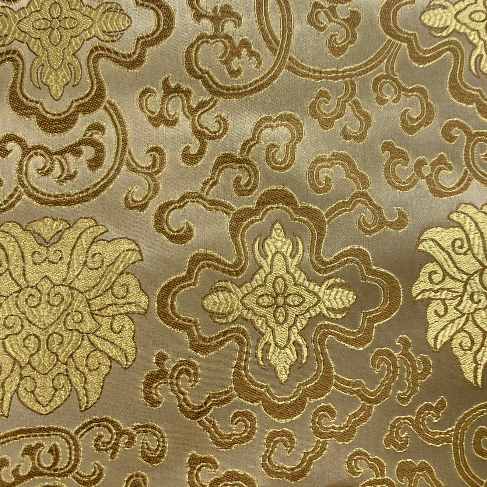 Adelaide GOLD Chinese Brocade Satin Fabric by the Yard - 10058