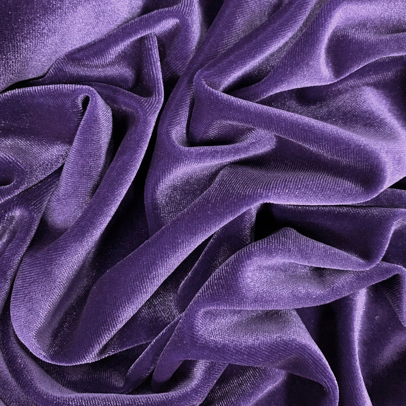 Princess VIOLET Polyester Spandex Stretch Velvet Fabric by the Yard for Tops, Dresses, Skirts, Dance Wear, Costumes, Crafts - 10001