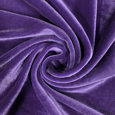Princess VIOLET Polyester Spandex Stretch Velvet Fabric by the Yard for Tops, Dresses, Skirts, Dance Wear, Costumes, Crafts - 10001