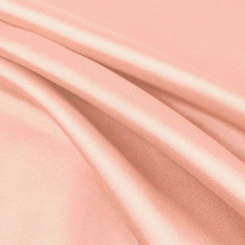 Payton BLUSH PEACH Faux Silk Minimal Stretch Charmeuse Satin Fabric by the Yard - 10017