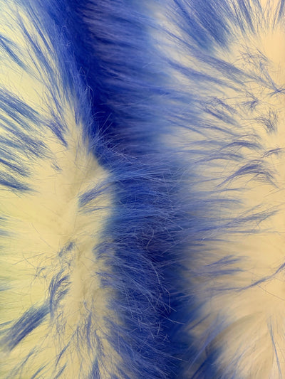 Bristol ROYAL BLUE Tip Candy Shag Long Pile Soft Faux Fur Fabric for Fursuit, Cosplay Costume, Photo Prop, Trim, Throw Pillow, Crafts