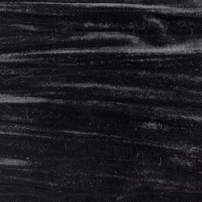 Pauline BLACK Wrinkled Polyester Crushed Stretch Velvet Fabric by the Yard for Ribbons, Headwraps, Clothes, Costumes, Crafts - 10175