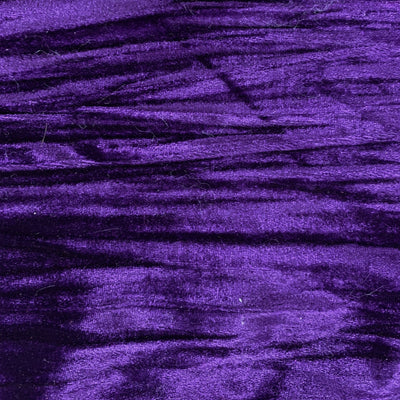 Pauline PURPLE Wrinkled Polyester Crushed Stretch Velvet Fabric by the Yard for Ribbons, Headwraps, Clothes, Costumes, Crafts - 10175