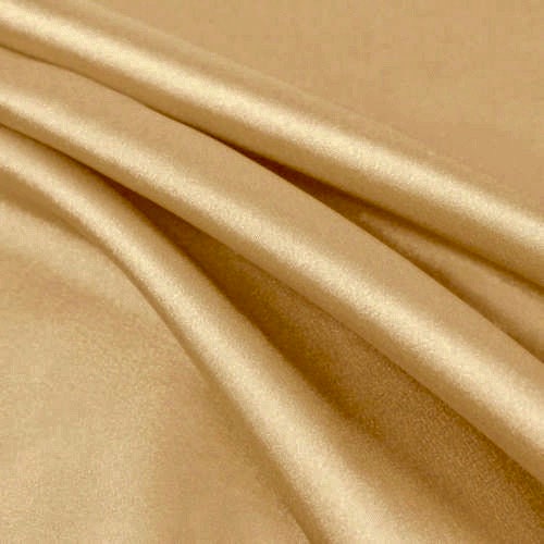 Payton LIGHT GOLD Faux Silk Minimal Stretch Charmeuse Satin Fabric by the Yard - 10017