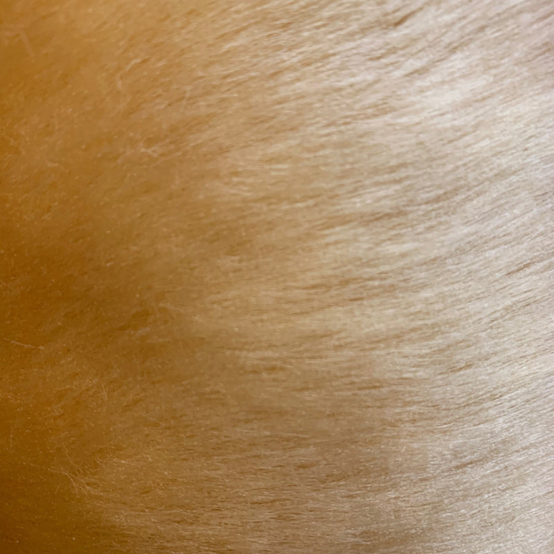 Zahra GOLD 0.75 Inch Short Pile Soft Faux Fur Fabric for Fursuit, Cosplay Costume, Photo Prop, Trim, Throw Pillow, Crafts - 10177