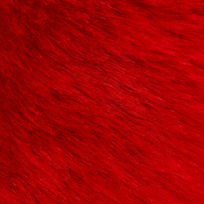 Zahra RED 0.75 Inch Short Pile Soft Faux Fur Fabric for Fursuit, Cosplay Costume, Photo Prop, Trim, Throw Pillow, Crafts - 10177