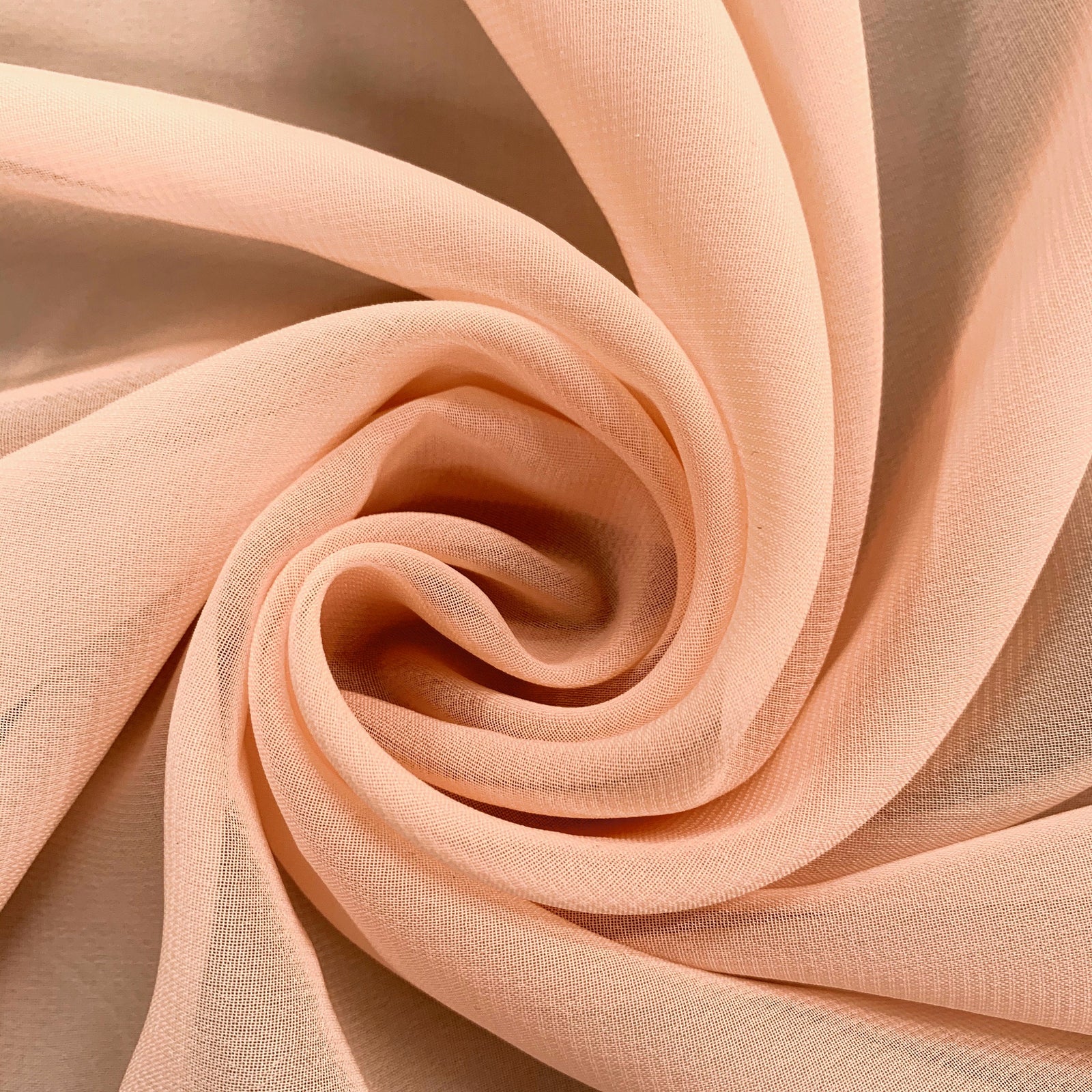 Danielle LIGHT PEACH Polyester Hi-Multi Chiffon Fabric by the Yard - 10075