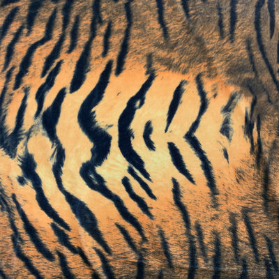 Dana BLACK CAMEL Tiger Pattern Polyester Stretch Velvet Fabric by the Yard for Tops, Clothes, Dance Wear, Costumes, Crafts - 10160