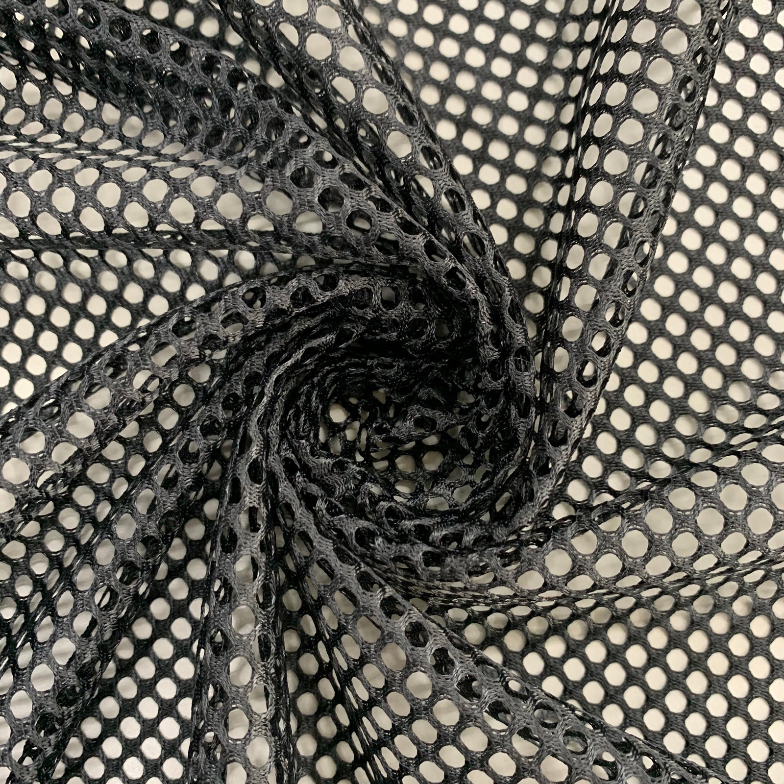 Mallory BLACK Polyester King Mesh Knit Fabric by the Yard - 10111