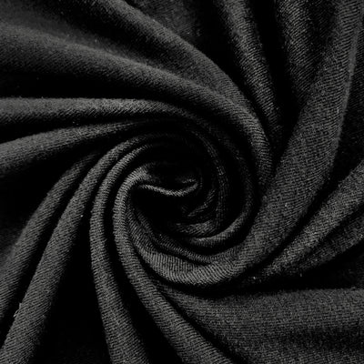 Clara BLACK Cotton Lycra Spandex Jersey Fabric for Clothes, Costumes, Crafts