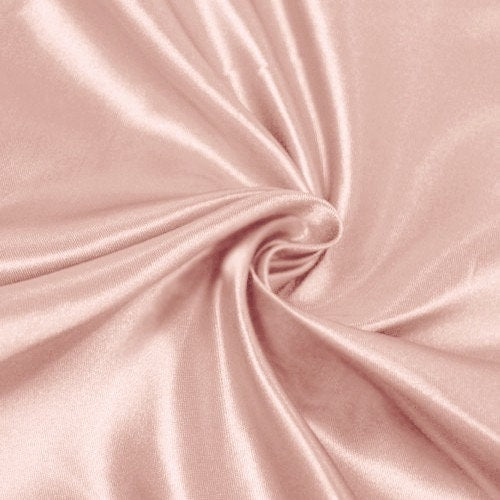 Eliza BLUSH Shiny Heavy Bridal Wedding Satin Fabric by the Yard - 10009