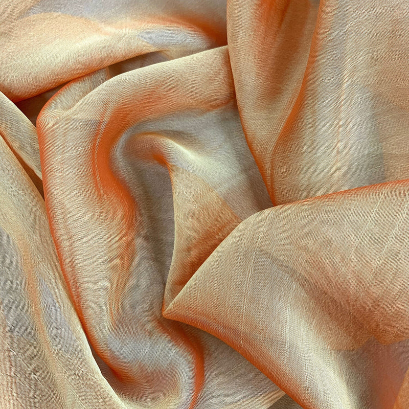 Jolene ORANGE GOLD Polyester Two-Tone Chiffon Fabric by the Yard - 10135