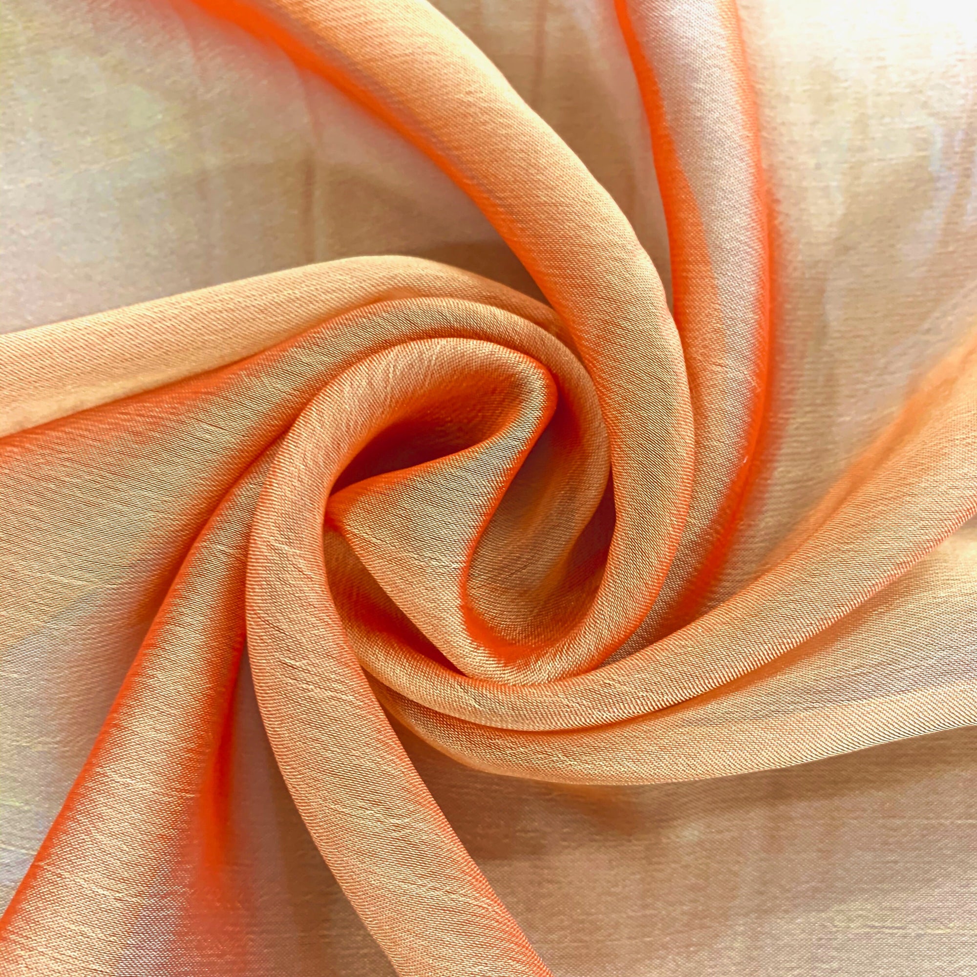 Jolene ORANGE GOLD Polyester Two-Tone Chiffon Fabric by the Yard - 10135