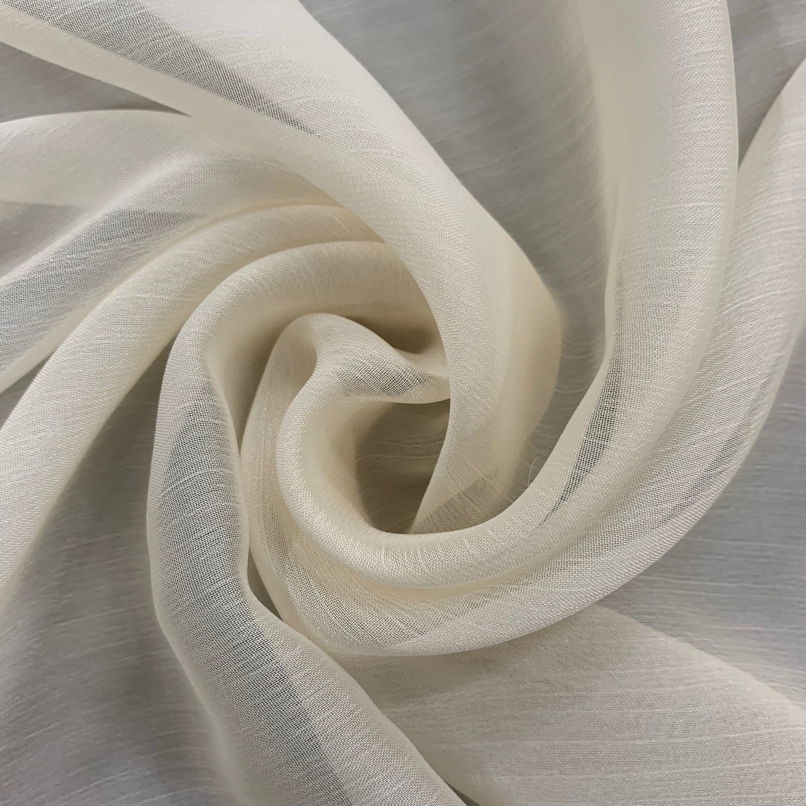 Jolene ECRU Polyester Two-Tone Chiffon Fabric by the Yard - 10135