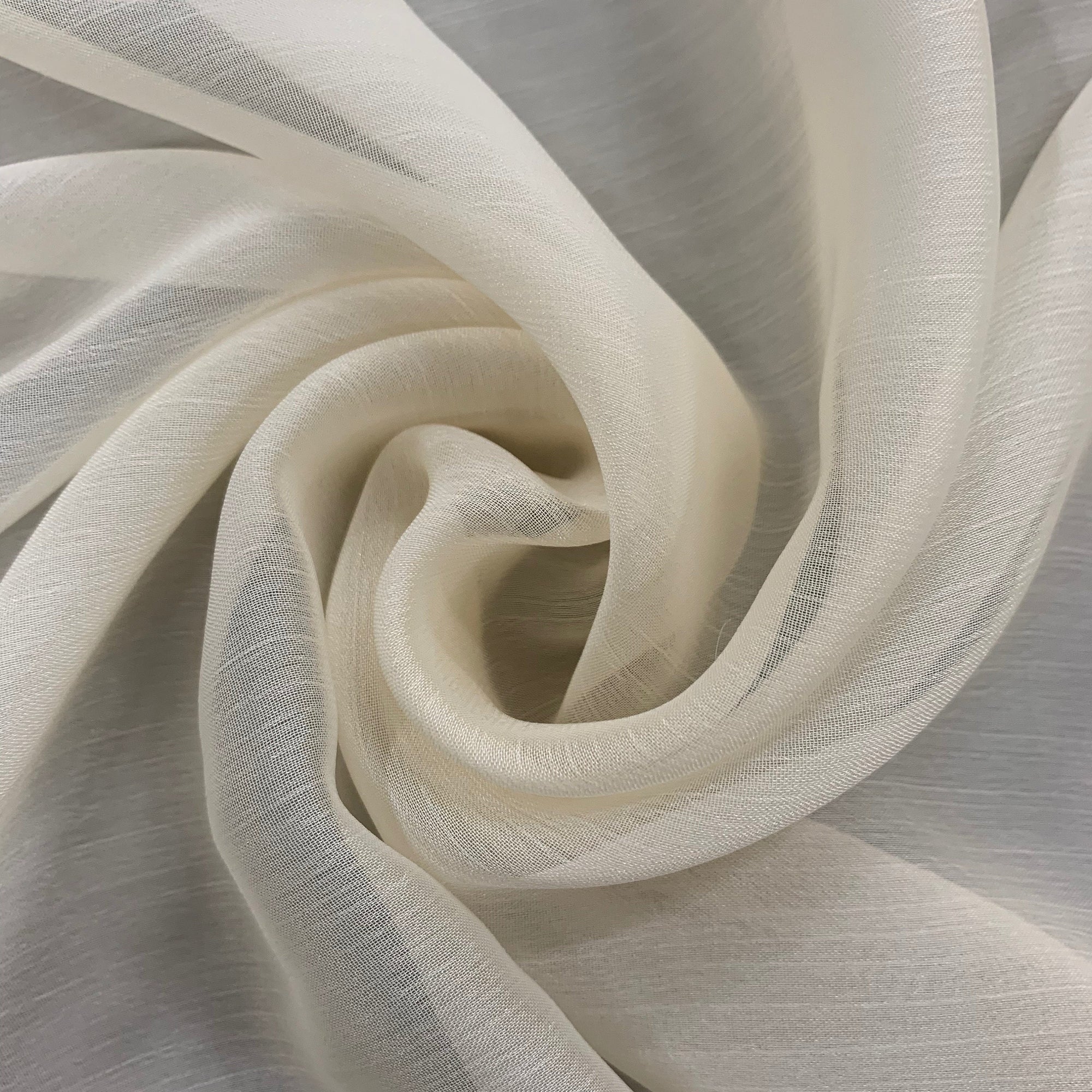 Jolene ECRU Polyester Two-Tone Chiffon Fabric by the Yard - 10135