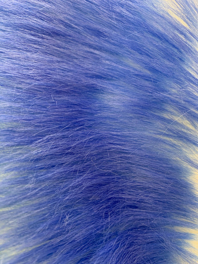 Bristol ROYAL BLUE Tip Candy Shag Long Pile Soft Faux Fur Fabric for Fursuit, Cosplay Costume, Photo Prop, Trim, Throw Pillow, Crafts