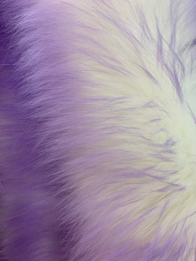 Bristol LAVENDER Tip Candy Shag Long Pile Soft Faux Fur Fabric for Fursuit, Cosplay Costume, Photo Prop, Trim, Throw Pillow, Crafts