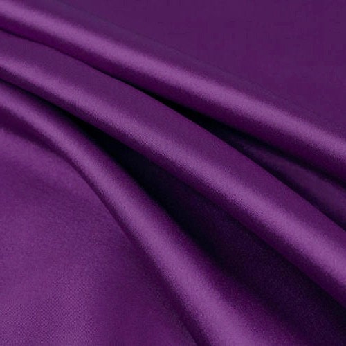 Payton JEWEL PURPLE Faux Silk Minimal Stretch Charmeuse Satin Fabric by the Yard - 10017