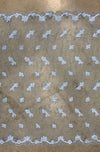 Andrea LIGHT BLUE 3D Floral Matte Corded Embroidery on Mesh Lace Fabric by the Yard - 10016