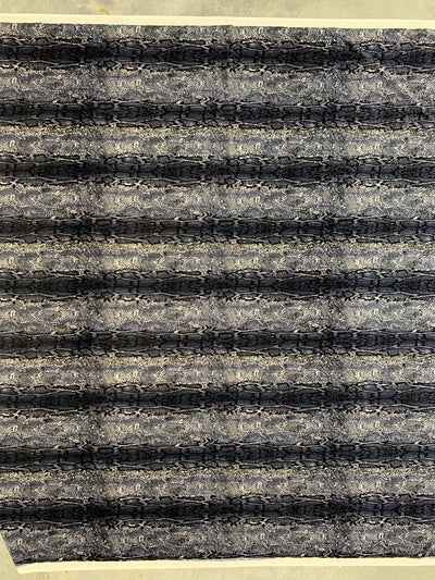 Colette GREY BLACK Snake Skin Pattern Polyester Stretch Velvet Fabric by the Yard for Tops, Clothes, Dance Wear, Costumes, Crafts - 10161