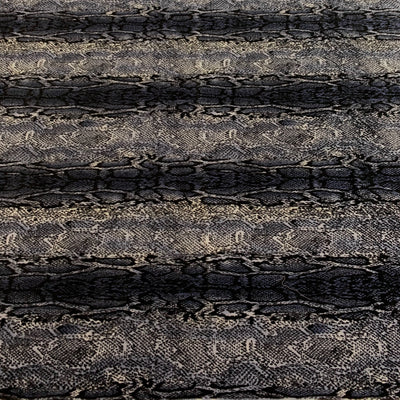 Colette GREY BLACK Snake Skin Pattern Polyester Stretch Velvet Fabric by the Yard for Tops, Clothes, Dance Wear, Costumes, Crafts - 10161