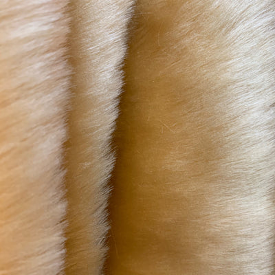 Zahra GOLD 0.75 Inch Short Pile Soft Faux Fur Fabric for Fursuit, Cosplay Costume, Photo Prop, Trim, Throw Pillow, Crafts - 10177
