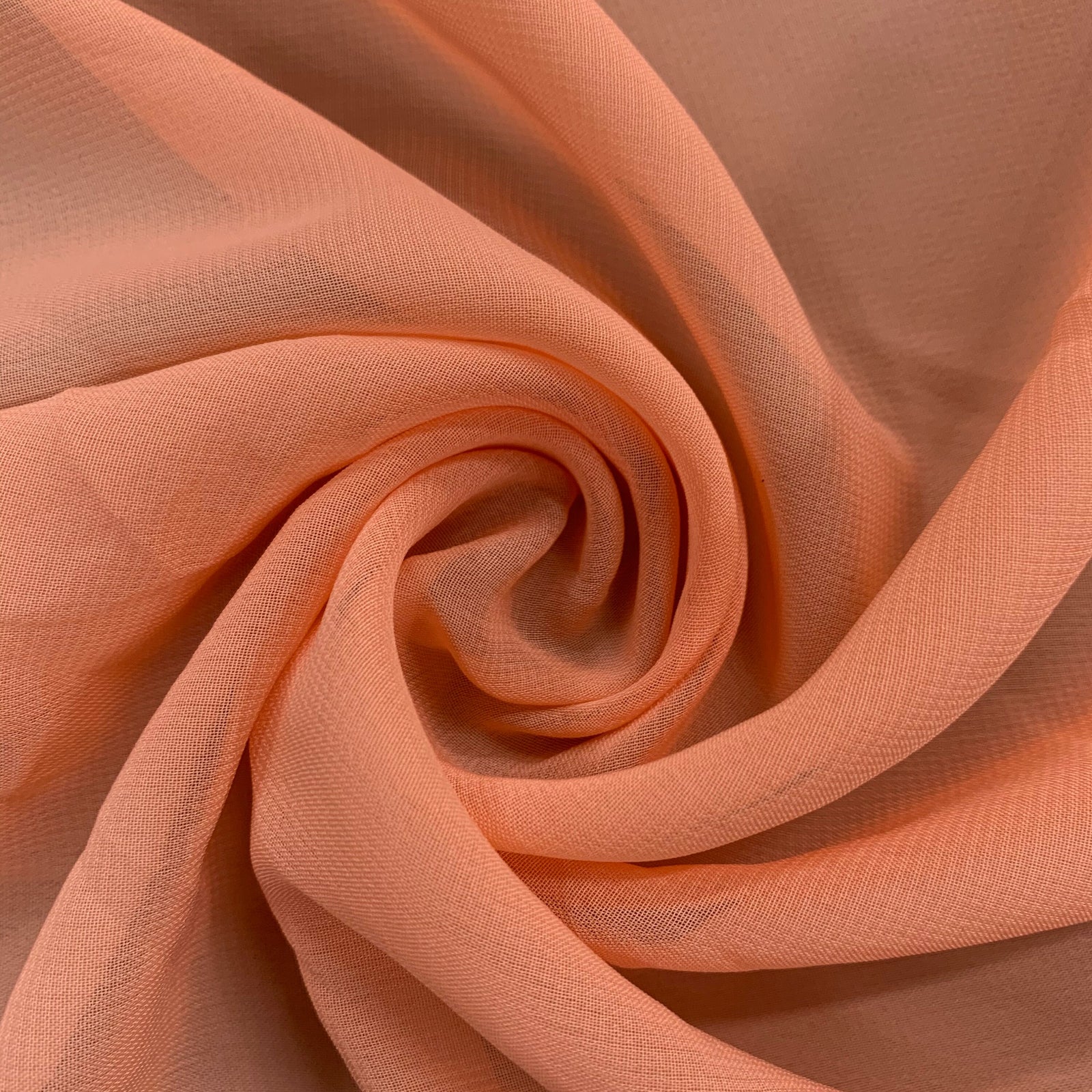 Danielle PEACH Polyester Hi-Multi Chiffon Fabric by the Yard - 10075