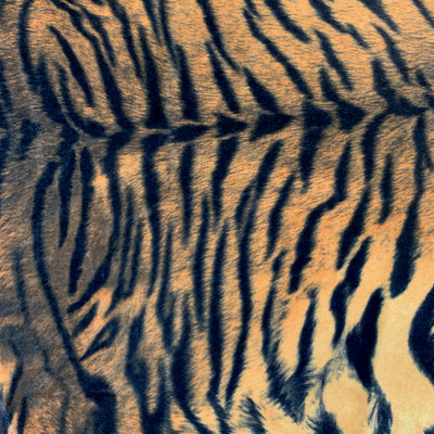 Dana BLACK CAMEL Tiger Pattern Polyester Stretch Velvet Fabric by the Yard for Tops, Clothes, Dance Wear, Costumes, Crafts - 10160