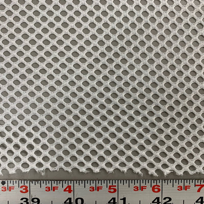 Mallory WHITE Polyester King Mesh Knit Fabric by the Yard - 10111
