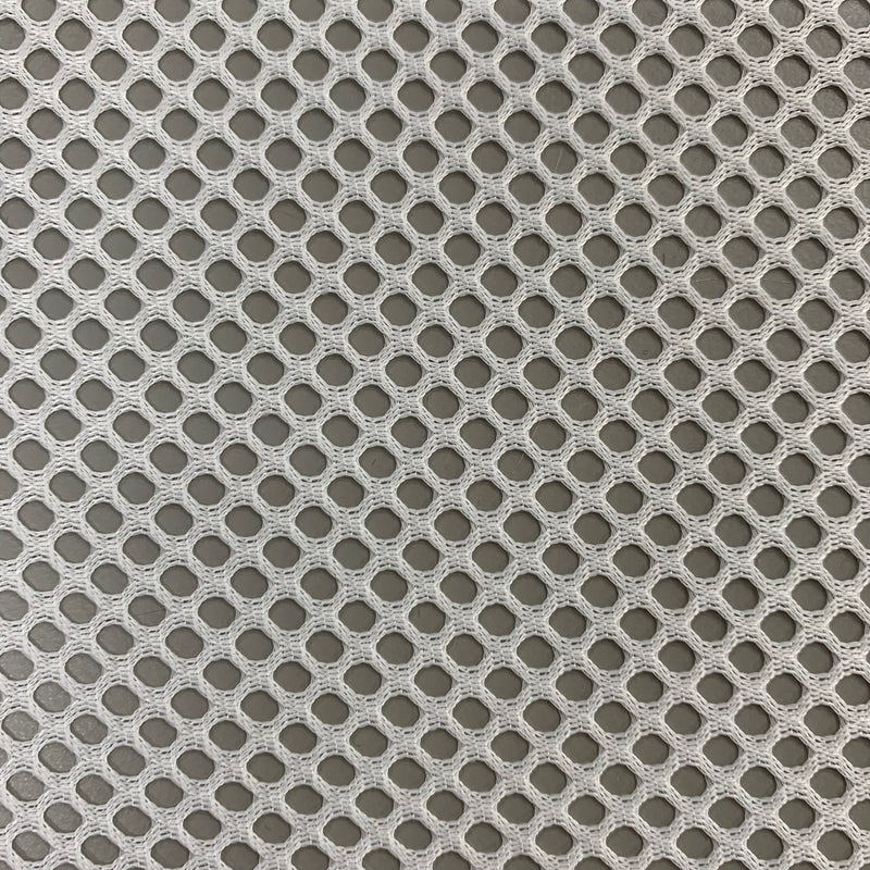 Mallory WHITE Polyester King Mesh Knit Fabric by the Yard - 10111
