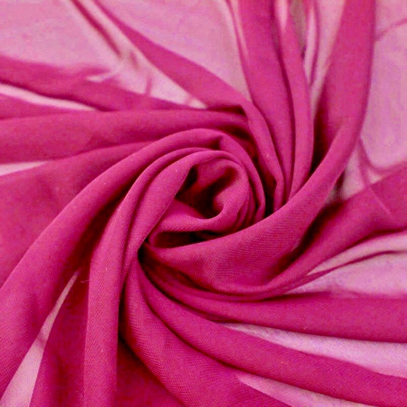 Danielle HOT PINK Polyester Hi-Multi Chiffon Fabric by the Yard - 10075