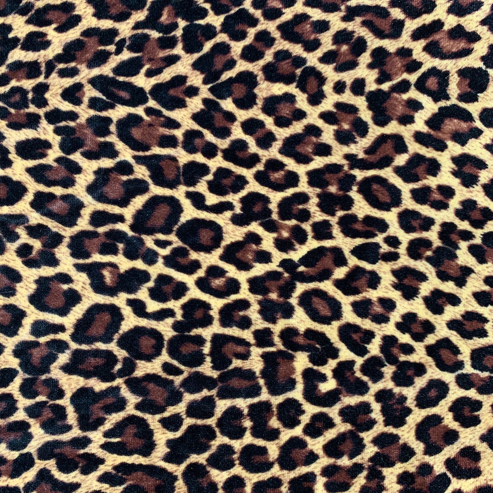 Dana DARK BROWN BLACK Leopard Pattern Polyester Stretch Velvet Fabric by the Yard for Tops, Clothes, Dance Wear, Costumes, Crafts - 10160