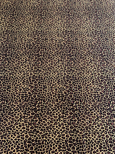 Dana DARK BROWN BLACK Leopard Pattern Polyester Stretch Velvet Fabric by the Yard for Tops, Clothes, Dance Wear, Costumes, Crafts - 10160