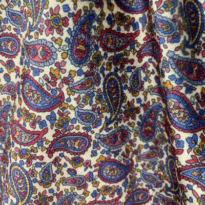 Sutton PAISLEY 2 Print on Polyester Stretch Velvet Fabric by the Yard for Bows, Headwraps, Clothes, Costumes, Crafts - 10171