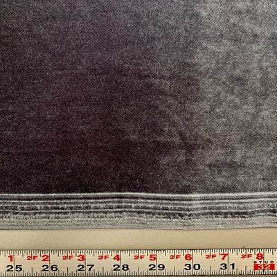 Princess DARK GREY Polyester Spandex Stretch Velvet Fabric by the Yard for Tops, Dresses, Skirts, Dance Wear, Costumes, Crafts - 10001