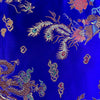 Hope ROYAL BLUE Dragon Brocade Chinese Satin Fabric by the Yard - 10040