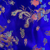 Hope ROYAL BLUE Dragon Brocade Chinese Satin Fabric by the Yard - 10040
