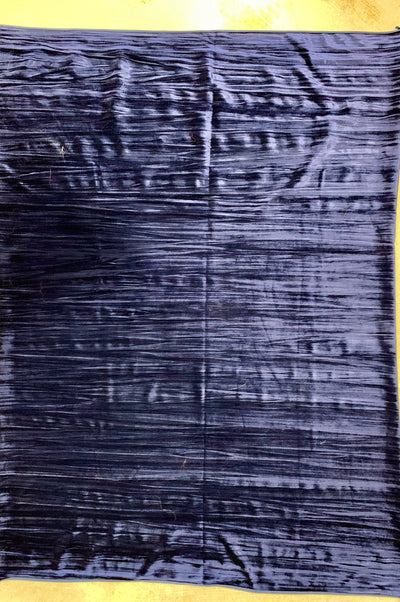 Pauline NAVY BLUE Wrinkled Polyester Crushed Stretch Velvet Fabric by the Yard for Ribbons, Headwraps, Clothes, Costumes, Crafts - 10175