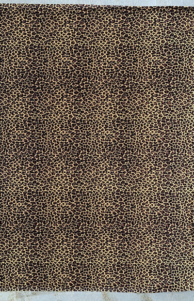 Dana DARK BROWN BLACK Leopard Pattern Polyester Stretch Velvet Fabric by the Yard for Tops, Clothes, Dance Wear, Costumes, Crafts - 10160