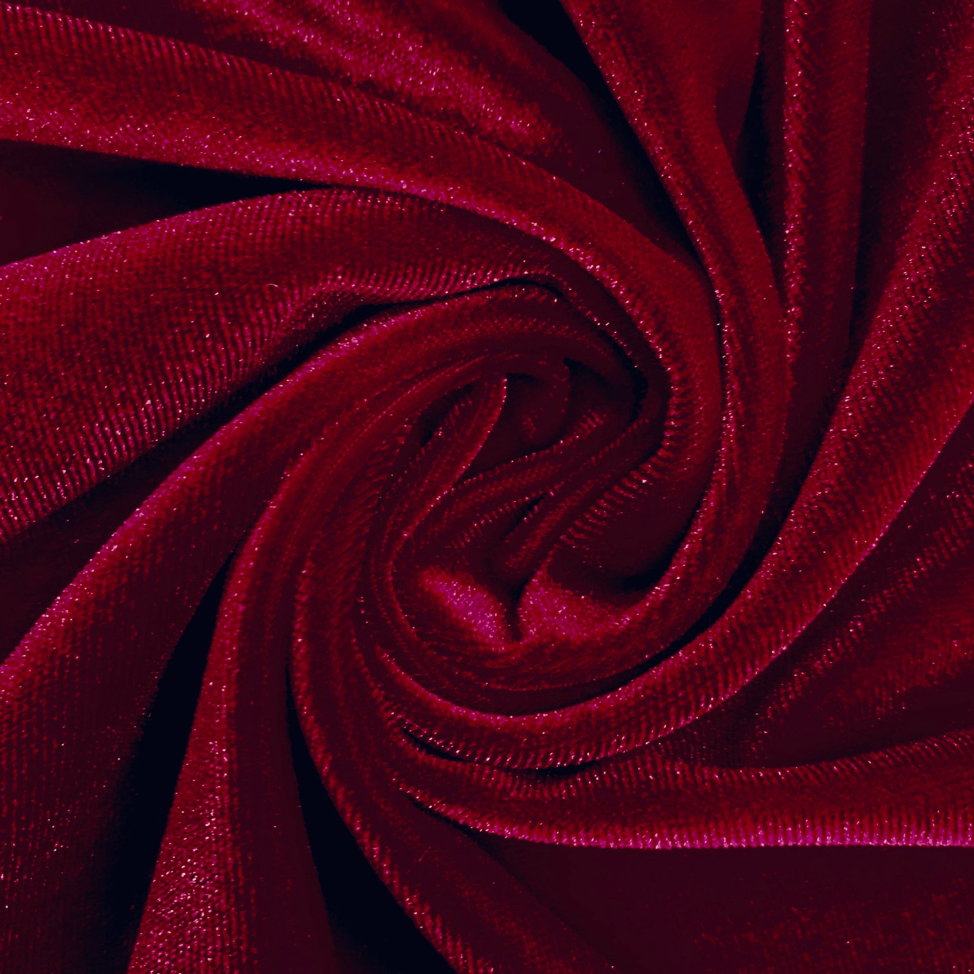 Princess CRANBERRY Polyester Spandex Stretch Velvet Fabric by the Yard for Tops, Dresses, Skirts, Dance Wear, Costumes, Crafts - 10001