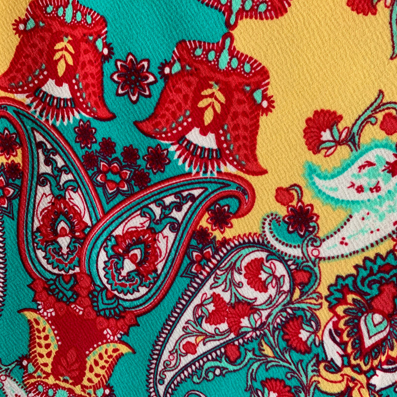 Dorothy PAISLEY 1 Print Liverpool Textured Stretch Fabric for Ribbons, Headwraps, Clothes, Costumes, Crafts - 10179